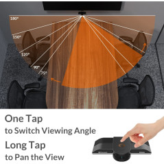 Innex Cube 4K AI-Powered Panoramic 360° Video Conference Camera, Smart Webcam with Dual-Microphones, Ultra-Wide Angle, AI