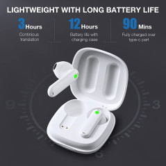 Timekettle WT2 Edge/W3 Translator Device - Bidirection Simultaneous Translation, Language Translator Device with 40 Languages &