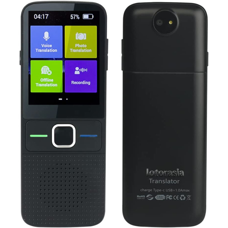 lotorasia Language Translator Portable Instant Translator Device Support WiFi/Hotspot/Offline Two- Way Real Time Online 137