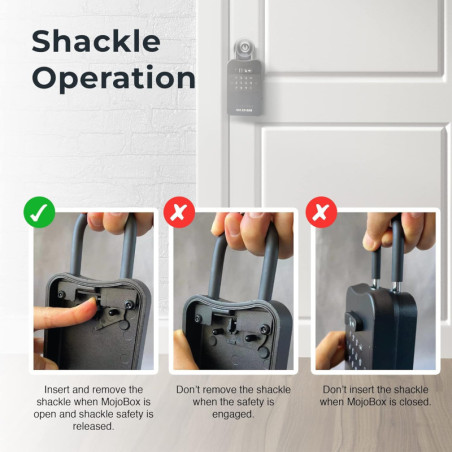 MojoBox Bluetooth Lockbox: Secure Key Storage with Remote Access & Extreme Temp Resistance!