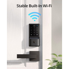 eufy Security C210 Smart Lock, 5-in-1 Keyless Entry Door Lock, Built-in WiFi Deadbolt, Smart Door Lock, No Bridge Required, Easy
