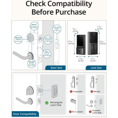 eufy Security C210 Smart Lock, 5-in-1 Keyless Entry Door Lock, Built-in WiFi Deadbolt, Smart Door Lock, No Bridge Required, Easy