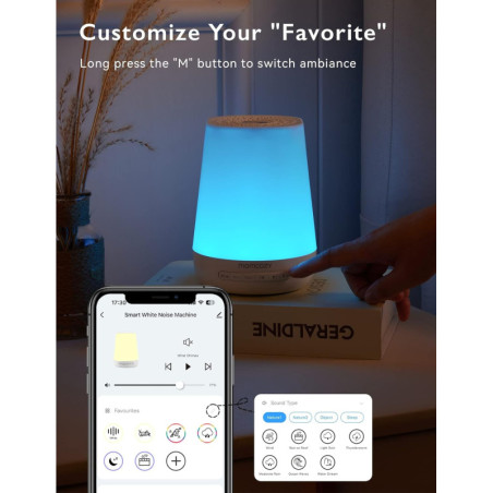 Momcozy Sound Machine: Sleep Soundly with Customizable Sounds, Night Light & App Control