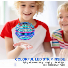 AMERFIST Boule Volante Cosmique 2023: Boomerang LED RGB, Jouet Drone Magique pour Enfants et Ados