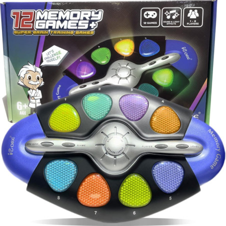 iCore Jeu de Mémoire Électronique 12-en-1: Défiez le Cerveau de vos Enfants avec ce Jeu Interactif et Amusant!