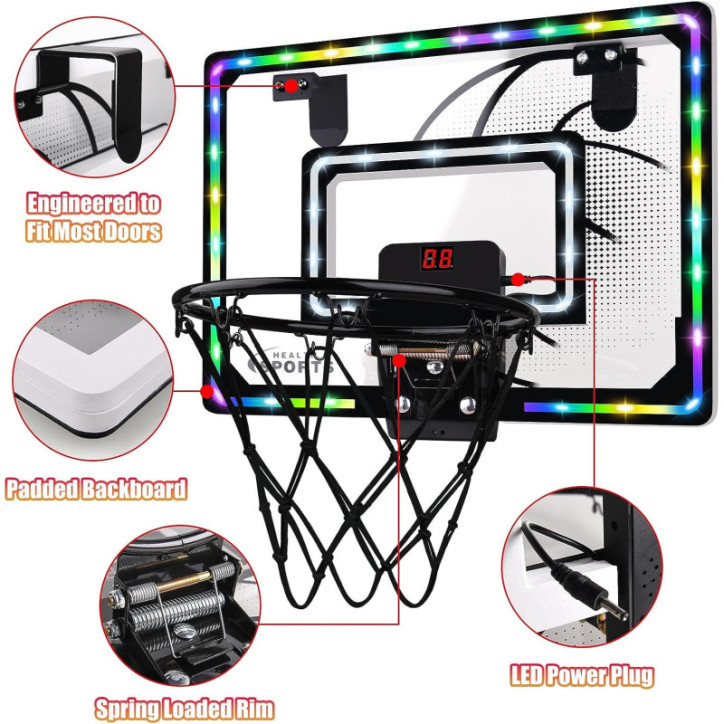 Arcade Basketball Lumineux: Jeu de Basket Intérieur Électronique pour Enfants et Adultes!