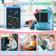 Tablette d'Écriture LCD pour Enfants FLUESTON - Pack de 3 Tableaux Doodle Éducatifs