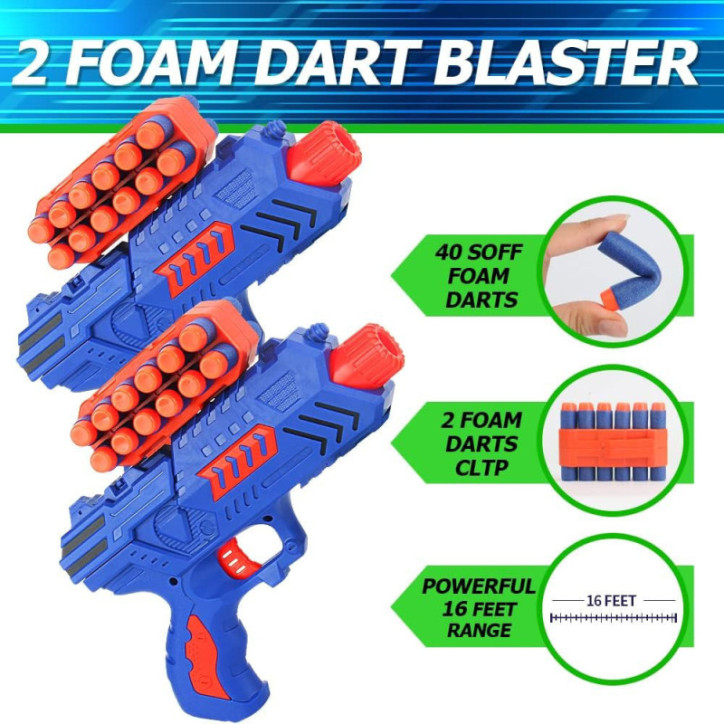 BAODLON Auto-Reset Shooting Target Game for Kids - Includes 2 Toy Guns & 40 Foam Darts! BAODLON Auto-Reset Shooting Target Game for Kids - Includes 2 Toy Guns & 40 Foam Darts!