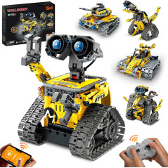 Robot-shaped LEGO robot from Mibido 5in1 Remote & APP Controlled Robot Dinosaur toy for kids.
