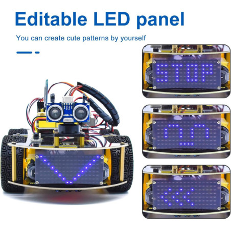 Kit Robot Voiture Intelligent 4WD KEYESTUDIO: Programmation STEM Bluetooth, Jouet Éducatif Ultime!