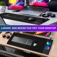 Say goodbye to tangled cords with the Wireless Charging Desk Pad by FutureCharger.