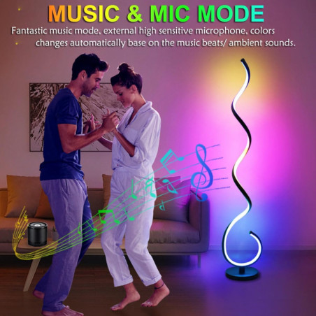 Lampe Spirale LED RGB Intelligente: Illuminez Votre Intérieur avec Style et Contrôle App!