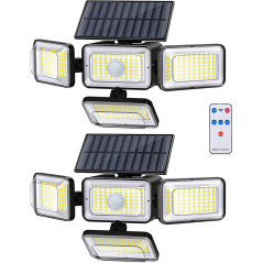Lampes Solaires Mokot,Capteur de Mouvement & Télécommande, Pack de 2