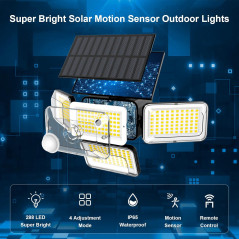 Lampes Solaires Mokot,Capteur de Mouvement & Télécommande, Pack de 2