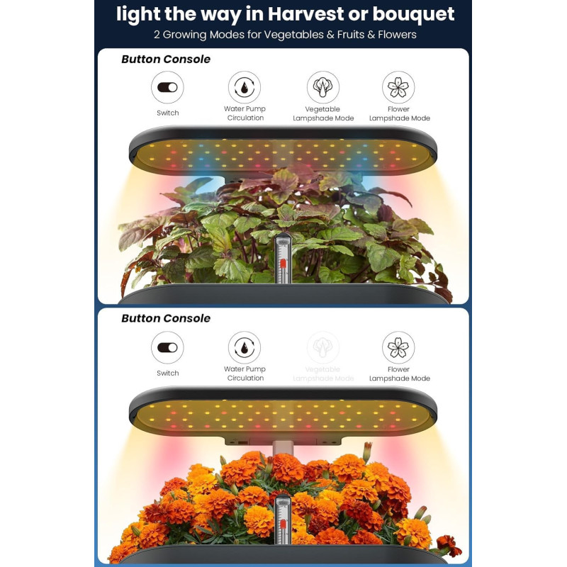 Inbloom 12 Pods Système Hydroponique  Kit de Jardinage Intérieur