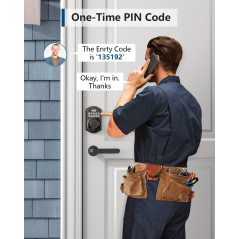 TEEHO TE001 Keyless Entry Door Lock with Keypad - Smart Deadbolt Lock for Front Door with 2 Keys - Auto Lock - Easy Installation