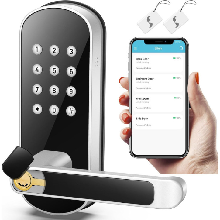 Sifely Smart Lock: Keyless Entry with Fingerprint, Remote Access & Easy Install - Secure Your Home Today! Sifely Smart Lock: Keyless Entry with Fingerprint, Remote Access & Easy Install - Secure Your Home Today!