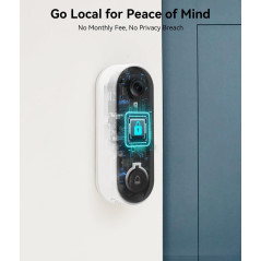 WUUK Wireless Doorbell Camera, 2K - Absolutely No Monthly Fee Video Doorbell w/Human & Motion Detection, 32GB Storage Homebase,