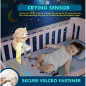 Veilleuse Bébé Musicale avec Capteur de Pleurs - 15 Sons Apaisants et Projection Étoilée