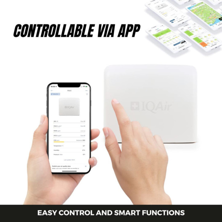 AirVisual Outdoor IQAir: Moniteur de Qualité de lAir Extérieure avec Alertes Temps Réel