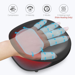 Comfier Masseur de Mains Sans Fil : Chaleur & Compression - Soulagement Douleur, Canal Carpien