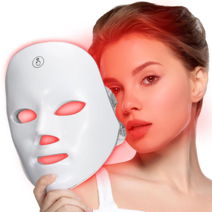 SUERBEATY Red Light Therapy Mask: 7 Colors, Cordless, 90 LED - Radiant Skin at Home! SUERBEATY Red Light Therapy Mask: 7 Colors, Cordless, 90 LED - Radiant Skin at Home!
