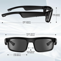 Lunettes de Soleil Bluetooth Polarisées GAXABI : Son Stéréo, Assistant Vocal et Protection UV!