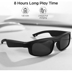 Lunettes de Soleil Bluetooth avec Assistant Vocal & Protection UV