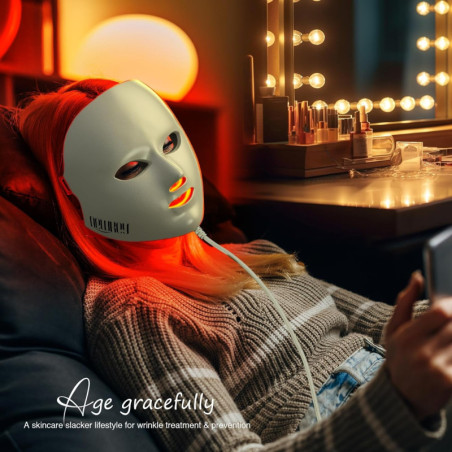 Masque LED 7 Couleurs NEWKEY: Rajeunissement Anti-Âge & Anti-Acné à Domicile
