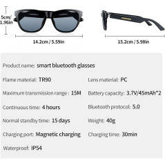 Smart Bluetooth Sunglasses – UV Protection, Hands-Free Calling