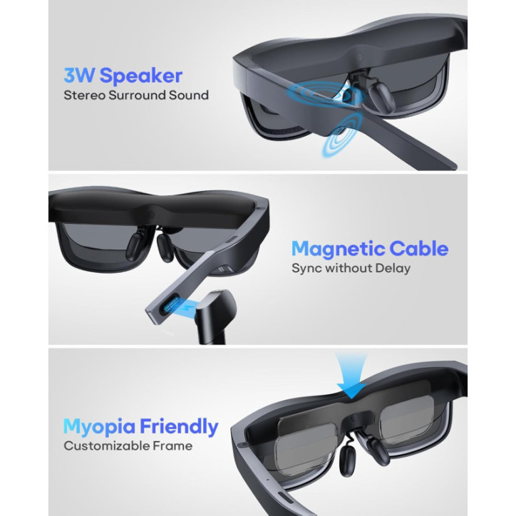 Lunettes AR FANGOR : Immersion Totale, Confidentialité & Confort Visuel – Écran 201, Anti-Lumière Bleue Lunettes AR FANGOR : Immersion Totale, Confidentialité & Confort Visuel – Écran 201, Anti-Lumière Bleue