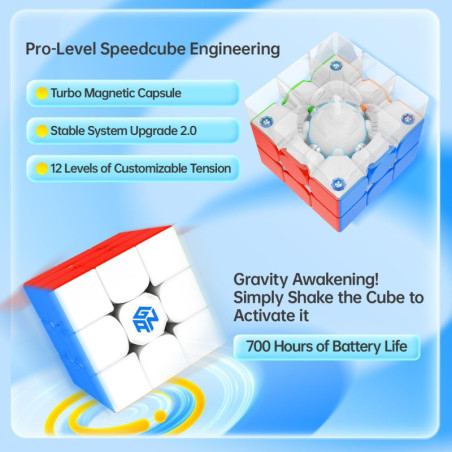 GAN 356 i Carry 2 : Le Cube Bluetooth Magnétique pour Dominer le Speedcubing! 700h dAutonomie