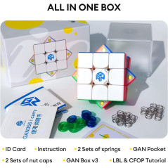GAN 356 i Carry Cube Connecté  Puzzle 3x3 Magnétique pour Tous