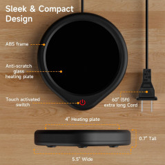 Smart Coffee Mug Warmer – Adjustable heat, auto shut-off, and always-hot drinks at home or office!
