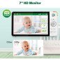 LeapFrog Babyphone HD 7 360° : Vision Nocturne Couleur, Zoom 8x, Berceuses & Communication Bidirectionnelle LeapFrog Babyphone HD 7 360° : Vision Nocturne Couleur, Zoom 8x, Berceuses & Communication Bidirectionnelle