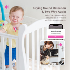 iBaby Moniteur Bébé Connecté: Vidéo HD, Suivi du Mouvement & Respiration, Audio Bidirectionnel