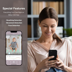 iBaby Smart Baby Monitor — 1080P HD WiFi video, breathing & movement tracking, 2-way audio, alerts & night vision!