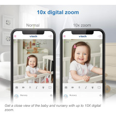 VTech RM9751 Wi-Fi Baby Camera, 1080p HD, Privacy Cover, Night Vision, Soothing Sounds, Two-Way Talk, Night Light