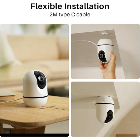 Keep your home safe with WUUK 4MP Indoor Camera — motion detection, night vision & 2-way audio!