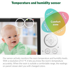LeapFrog LF930HD Moniteur Bébé 7” HD et Vision Nocturne