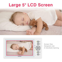 JouSecu Baby Monitor: 5 Inch Split-Screen, No WiFi, 29 Hour