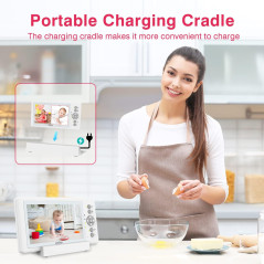 JouSecu Baby Monitor: 5 Inch Split-Screen, No WiFi, 29 Hour
