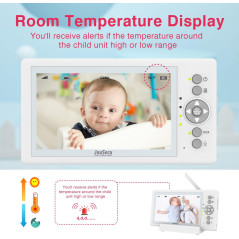 JouSecu Baby Monitor: 5 Inch Split-Screen, No WiFi, 29 Hour