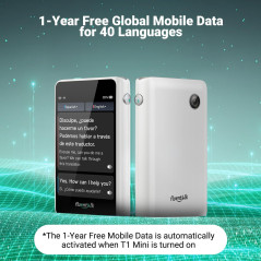 Timekettle Fluentalk T1: No WiFi Mini Translator, 40 Languages