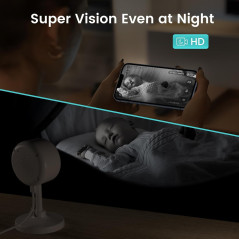 Litokam 2K Indoor Security Camera: Night Vision, 2-Way Audio & Alexa