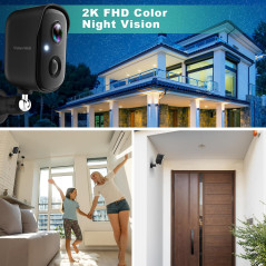 2K Wireless Security Camera: AI Motion Detection, Night Vision & 2-Way Talk - Keep Your Home Safe!