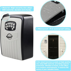 Smart Lock Box: Secure 5 Key Storage with Bluetooth & Code Access