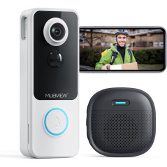 Sonnette Vidéo Sans Fil 1080p MUBVIEW : Sécurité Totale, Stockage Gratuit, Installation Facile!