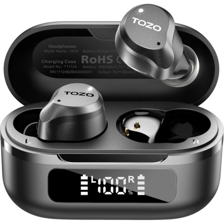 TOZO NC9 Wireless Earbuds: Hybrid ANC, 59H Playtime, Crystal Clear Calls - Your Ultimate Audio Escape!