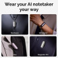 PLAUD NotePin AI Voice Recorder: Capture Lectures & Meetings in 112 Languages! 64GB Storage, App Control